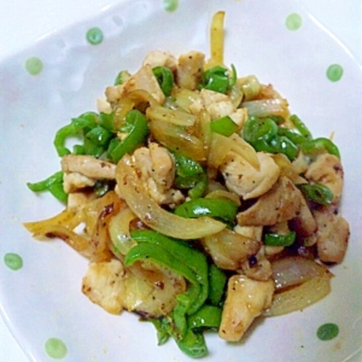 超簡単☆鶏肉とピーマンの炒め物
